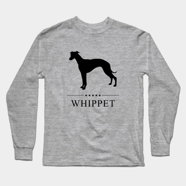 Whippet Black Silhouette Long Sleeve T-Shirt by millersye